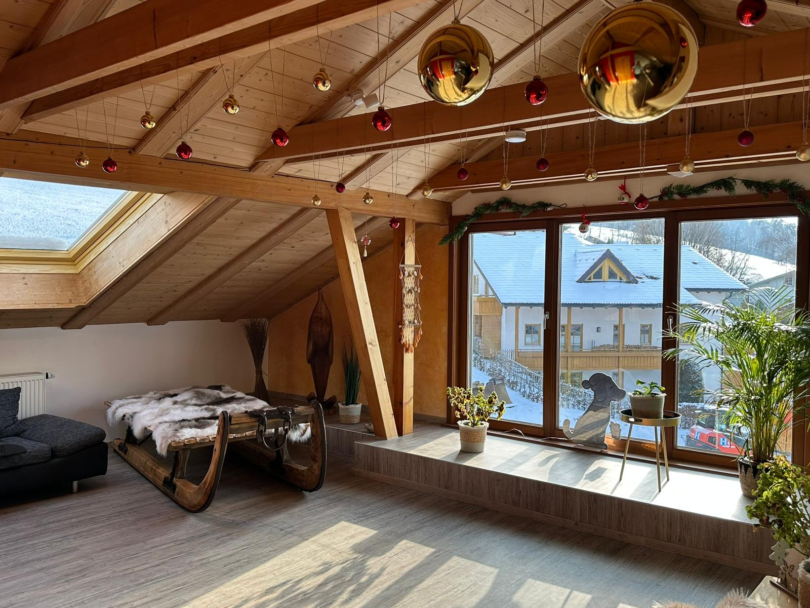 Barrierefreie Ferienwohnung Weitsicht Wohnzimmer