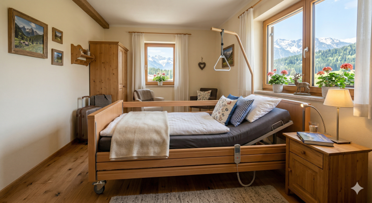 Pflegebetten und Komfort in der barrierefreien Ferienwohnung